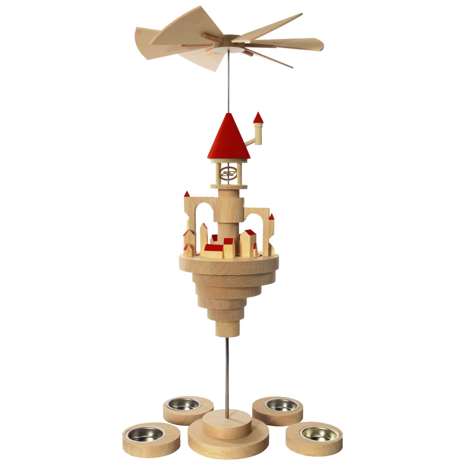 Pyramide Luftschloss Luna, rote Dächer