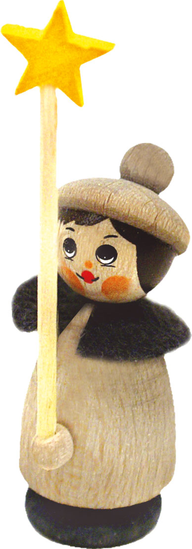 Figur, Kurrende mit Stab, grau Figur, Kurrende mit Stab, grau