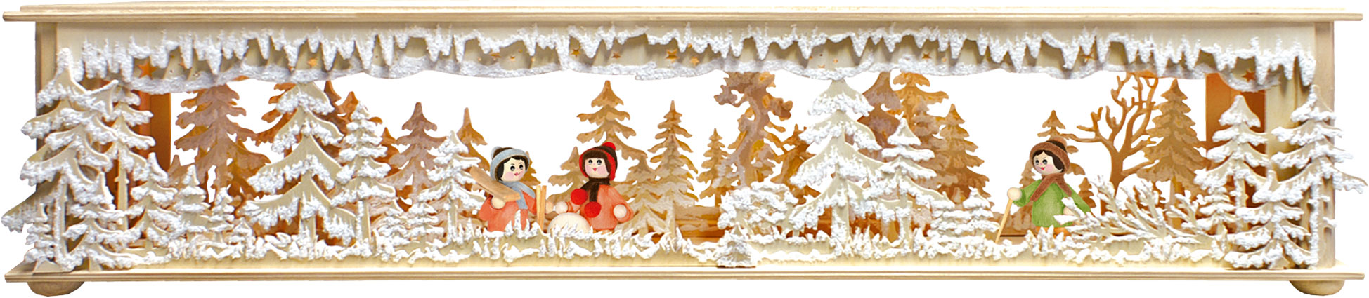 Raumleuchte mittelgr. 70 cm Waldlichtung mit Kindern, Raureif Raumleuchte mittelgr. 70 cm Waldlichtung mit Kindern, Raureif