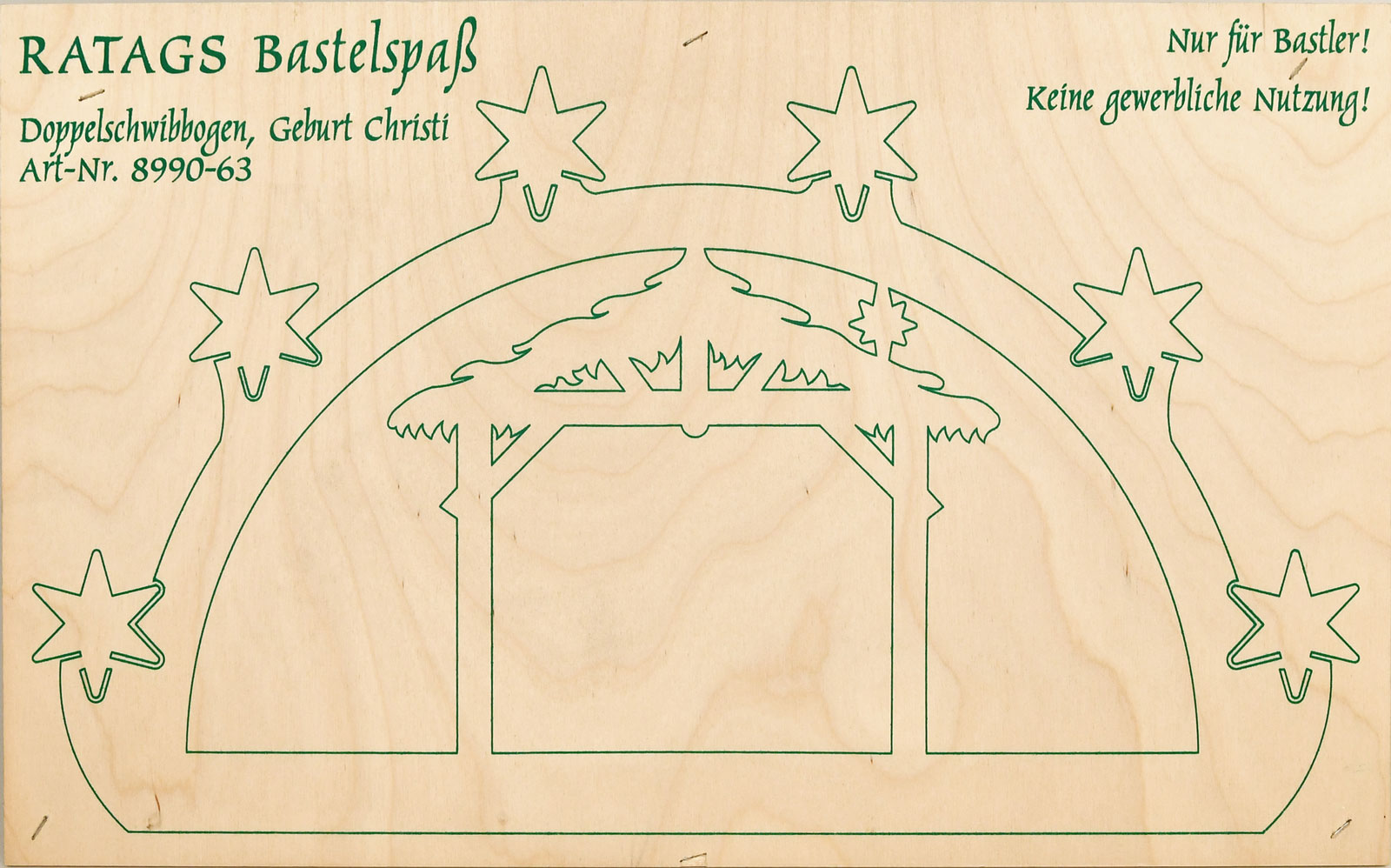 2 Motivsperrholzplatten, Selbstaussägen Schwibbogen, klein, Geburt Christi 2 Motivsperrholzplatten, Selbstaussägen Schwibbogen, klein, Geburt Christi