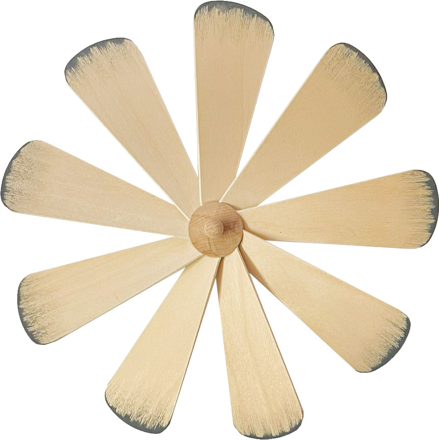 Flügelrad, 23 cm, Loch 2 mm handbemalt grau Flügelrad, 23 cm, Loch 2 mm handbemalt grau