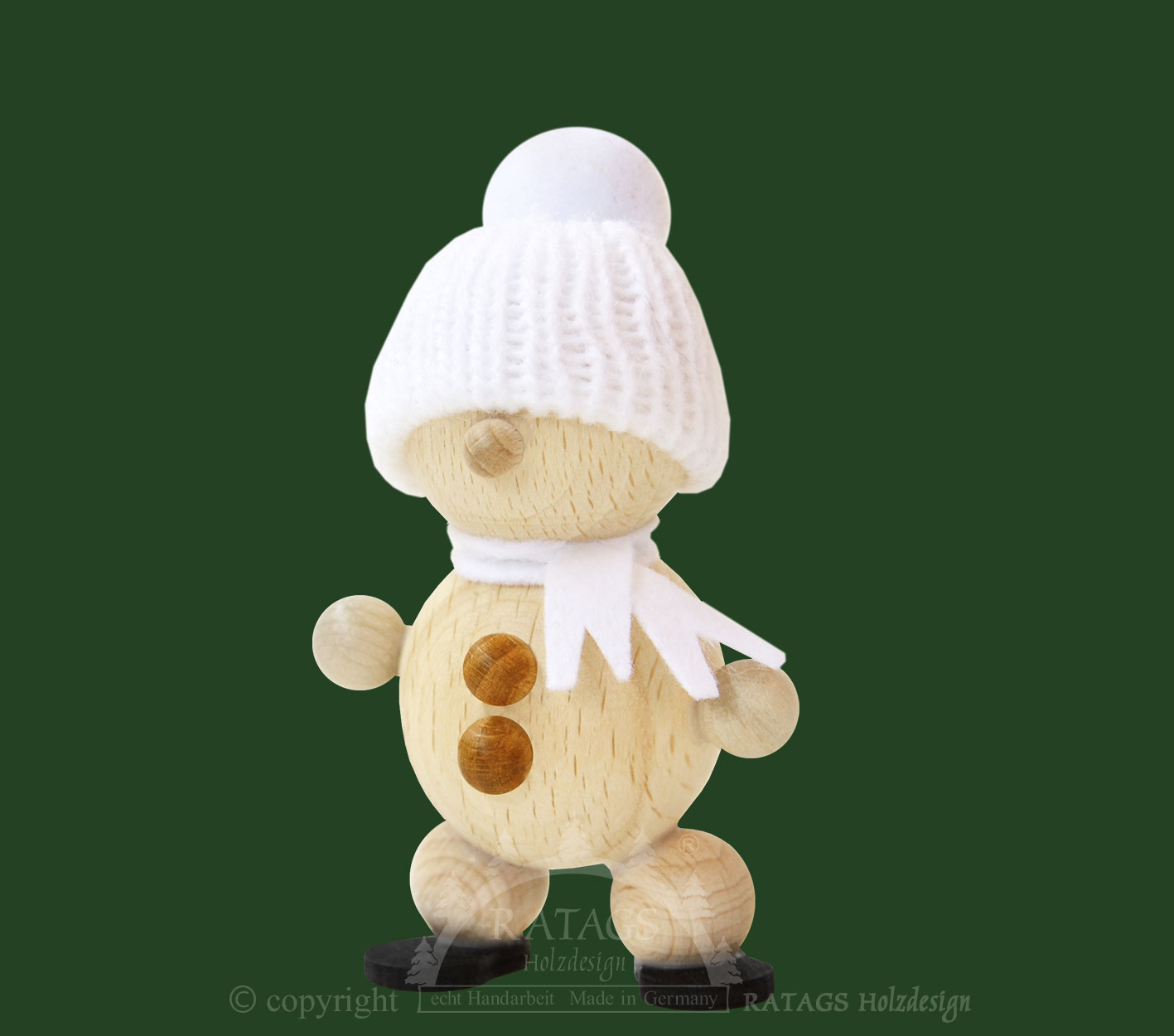 Schneemann, stehend weiße Mütze Schneemann, stehend weiße Mütze