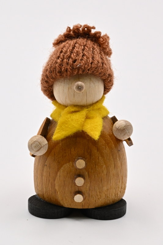 Molli Wiki, gelb, braune Mütze H 5,5 cm Molli Wiki, gelb, braune Mütze H 5,5 cm