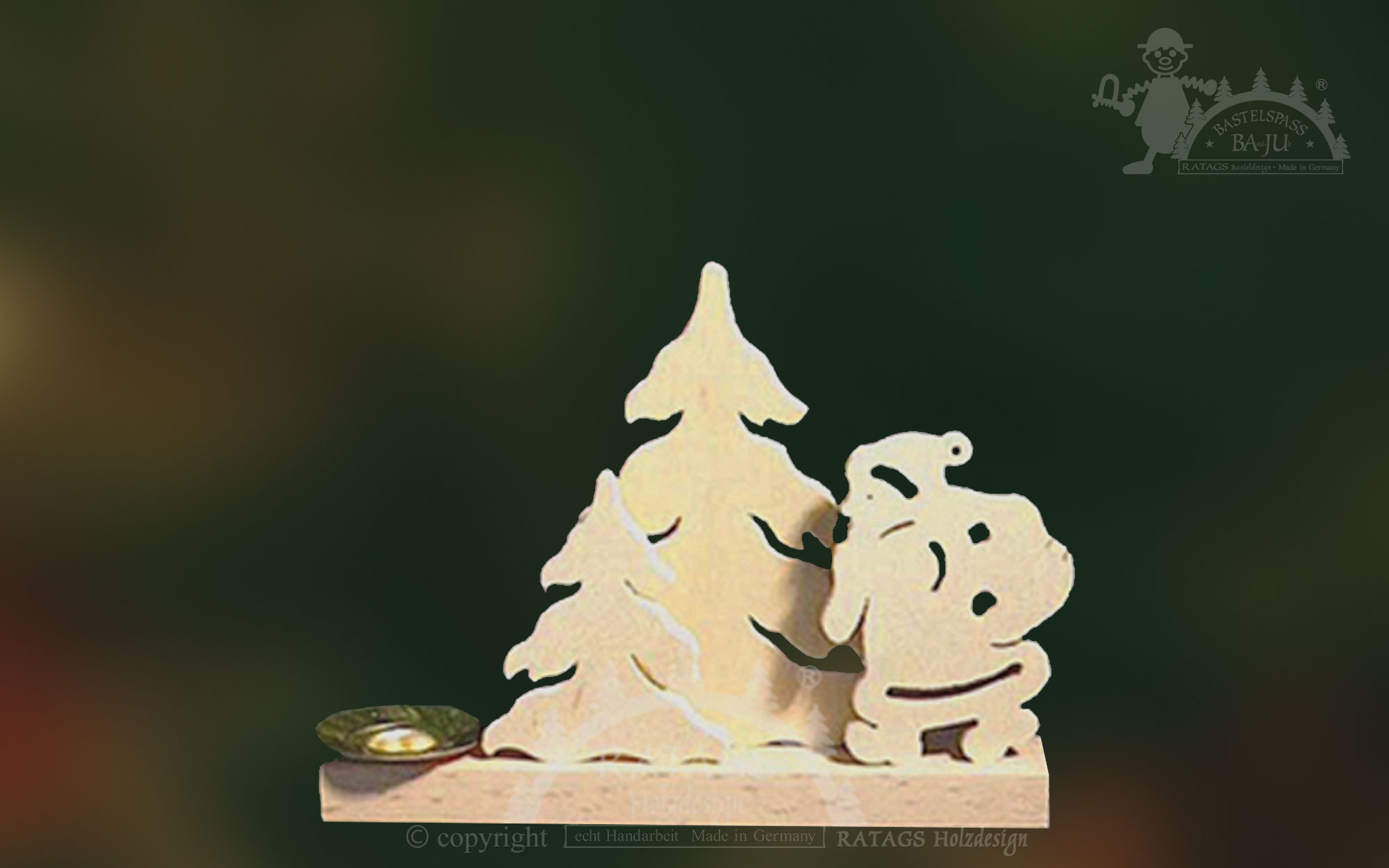Kerzenhalter zum Basteln, Weihnachtsmann Kerzenhalter zum Basteln, Weihnachtsmann