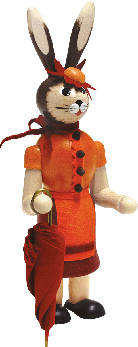 Hasenfrau, rot, Schirm Hasenfrau, rot, Schirm