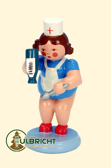 Figur, Krankenschwester mit Medizin Figur, Krankenschwester mit Medizin