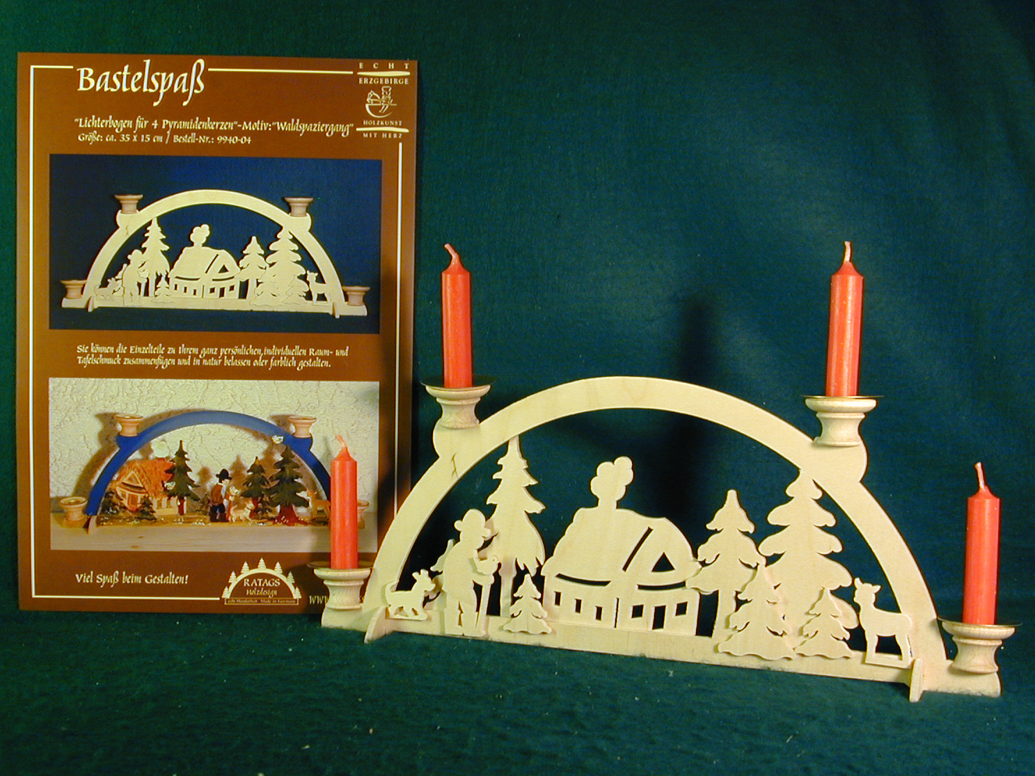 Tischschwibbogen zum Basteln, klein, Waldspaziergang Tischschwibbogen zum Basteln, klein, Waldspaziergang