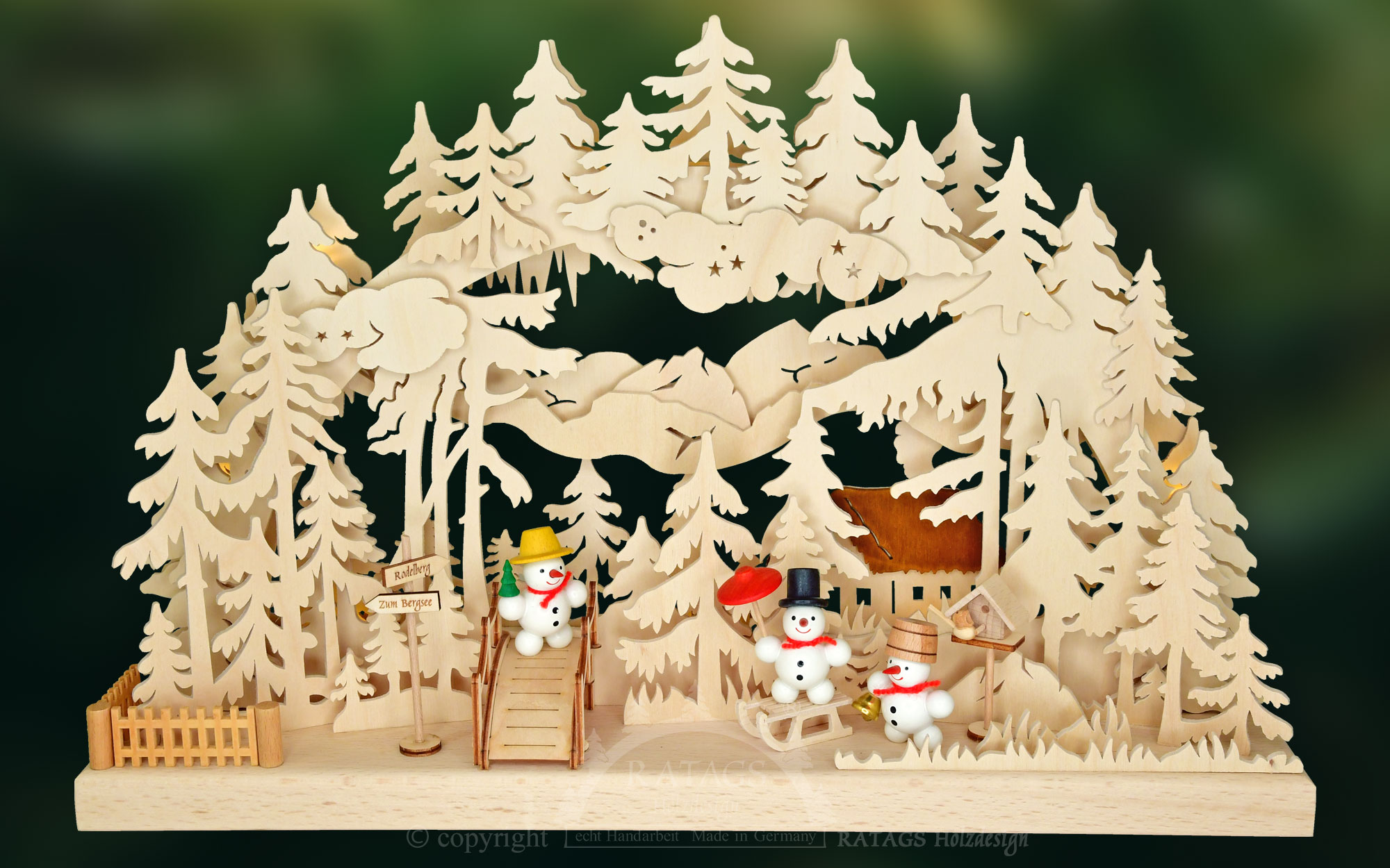 3D-Schwibbogen kl., Schneemannparadies, Zenker SM