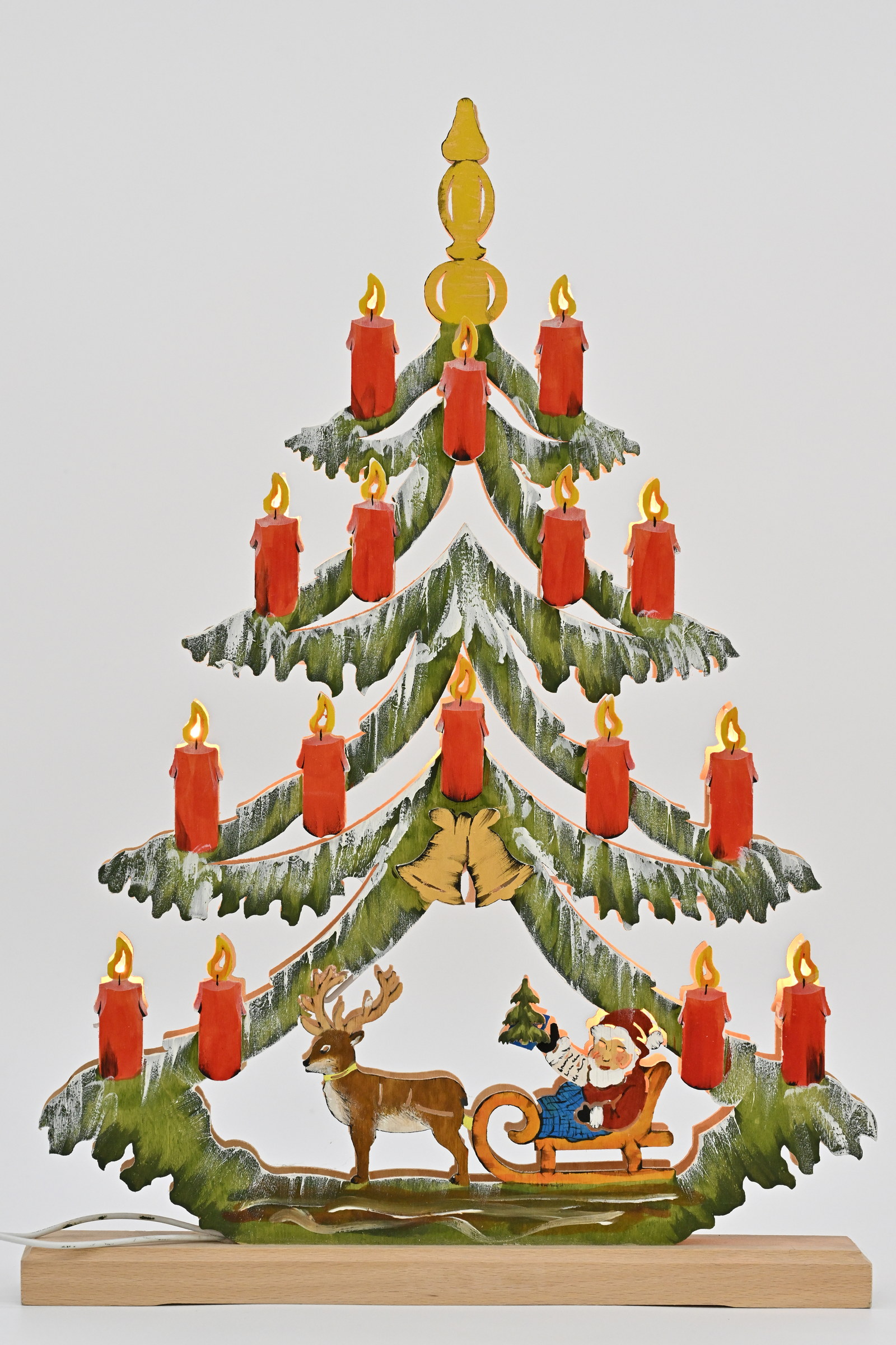 Tanne kl., Weihnachtsmann, Rentier, handbemalt sommerlich Tanne kl., Weihnachtsmann, Rentier, handbemalt sommerlich