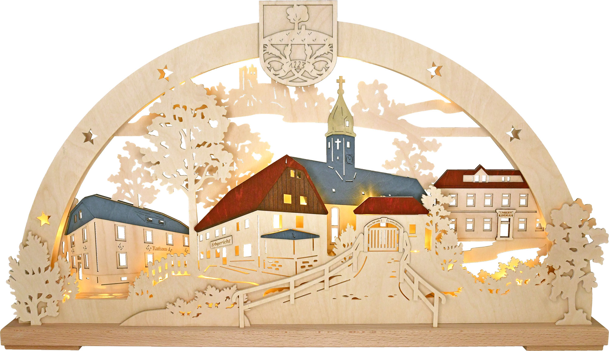 3D-Schwibbogen groß, Langenwolmsdorf 800 Jahre Lawodo 3D-Schwibbogen groß, Langenwolmsdorf 800 Jahre Lawodo