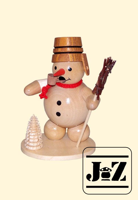 Räuchermann, Schneemann, Kübel, natur