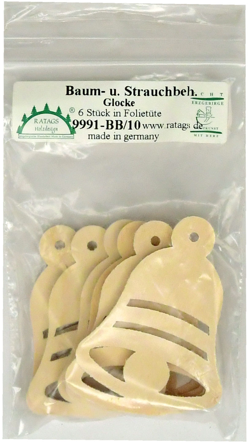 Minibild Glocke, 6 Stck. Folietüte Minibild Glocke, 6 Stck. Folietüte