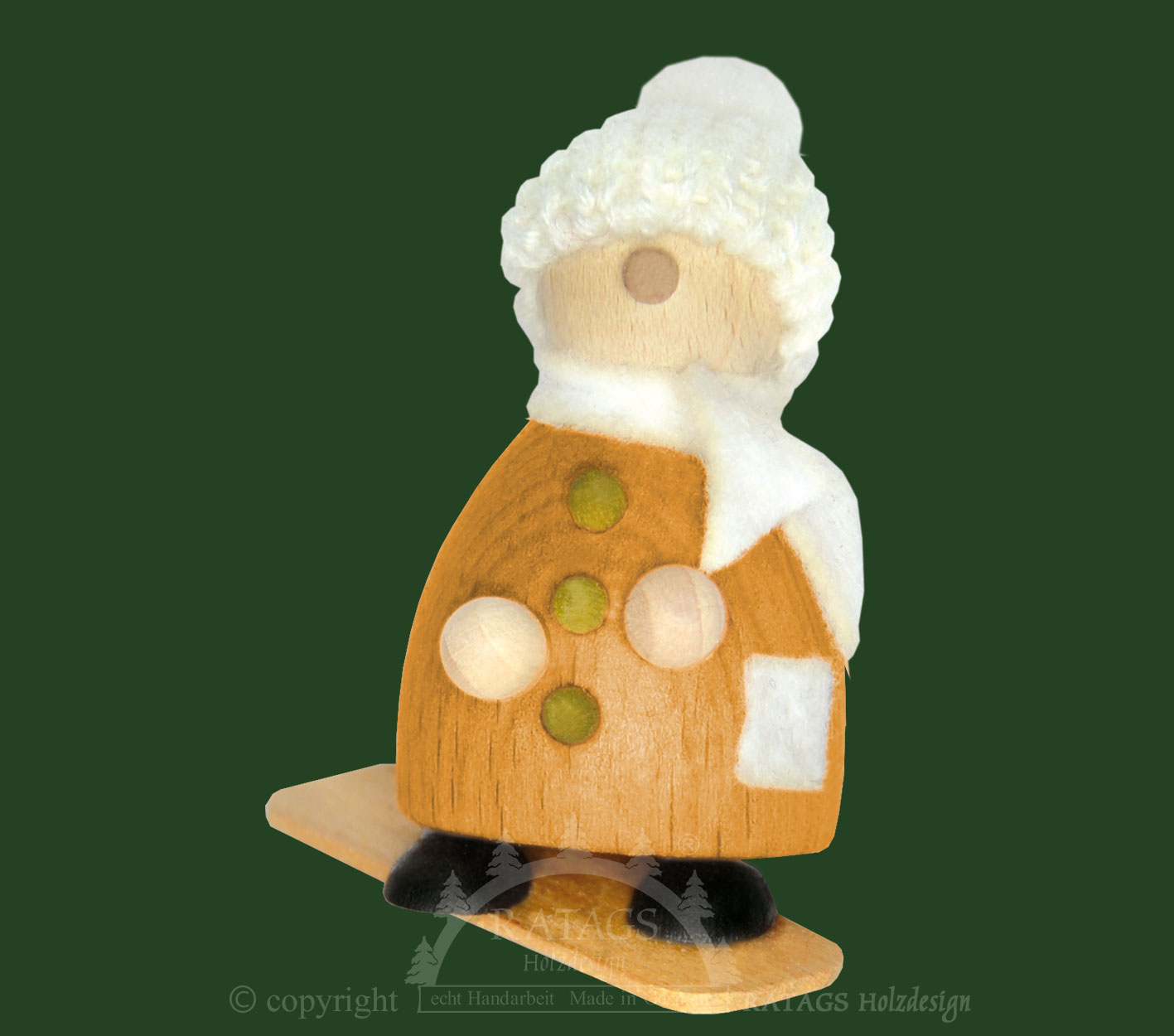 Snow-Molli, Junge Linie, auf Snowboard, weiße Strickmütze Snow-Molli, Junge Linie, auf Snowboard, weiße Strickmütze