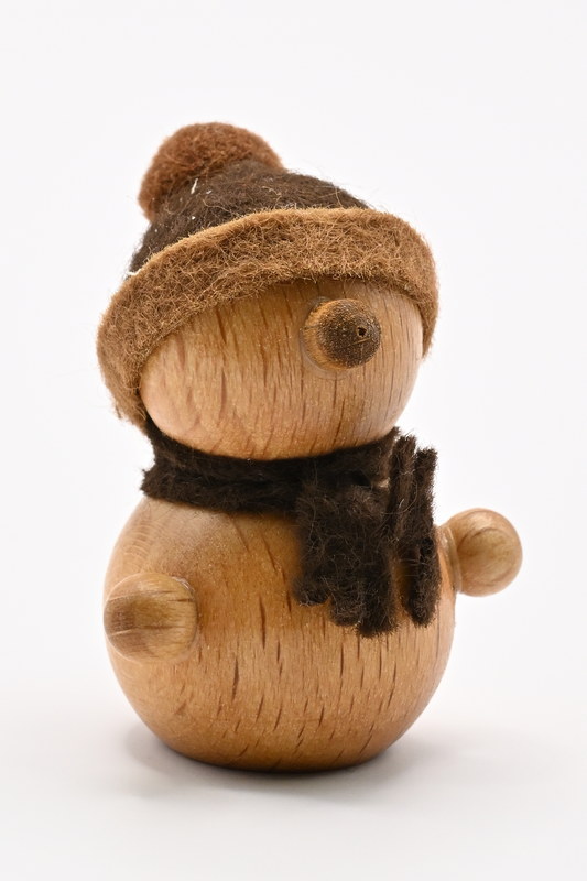 Schneemann, braune Mütze H 4,5 cm Schneemann, braune Mütze H 4,5 cm
