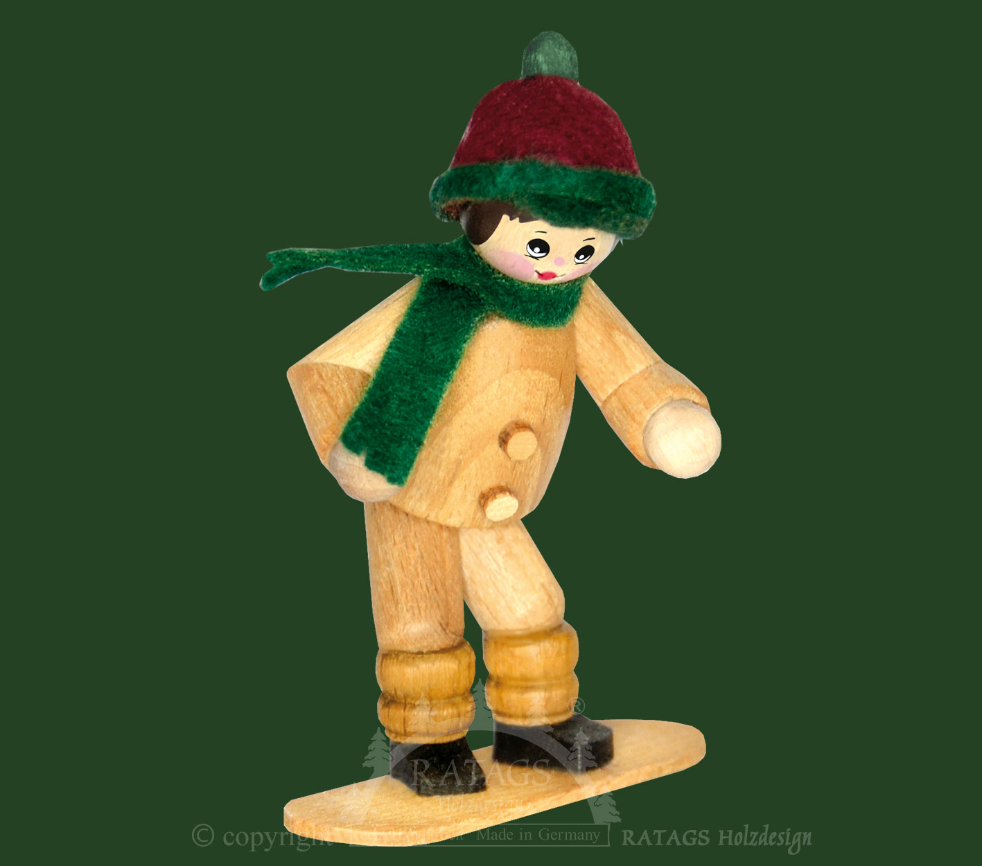 Figur, Snowbordfahrer, natur Figur, Snowbordfahrer, natur