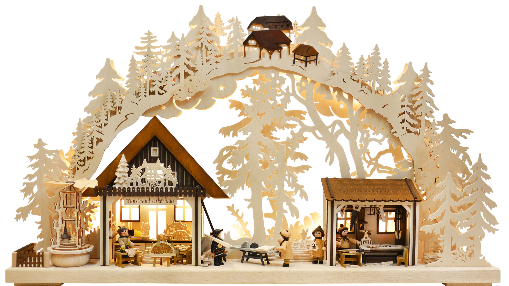 3D-Schwibbogen groß, Kunsthandwerkerhaus 3D-Schwibbogen groß, Kunsthandwerkerhaus