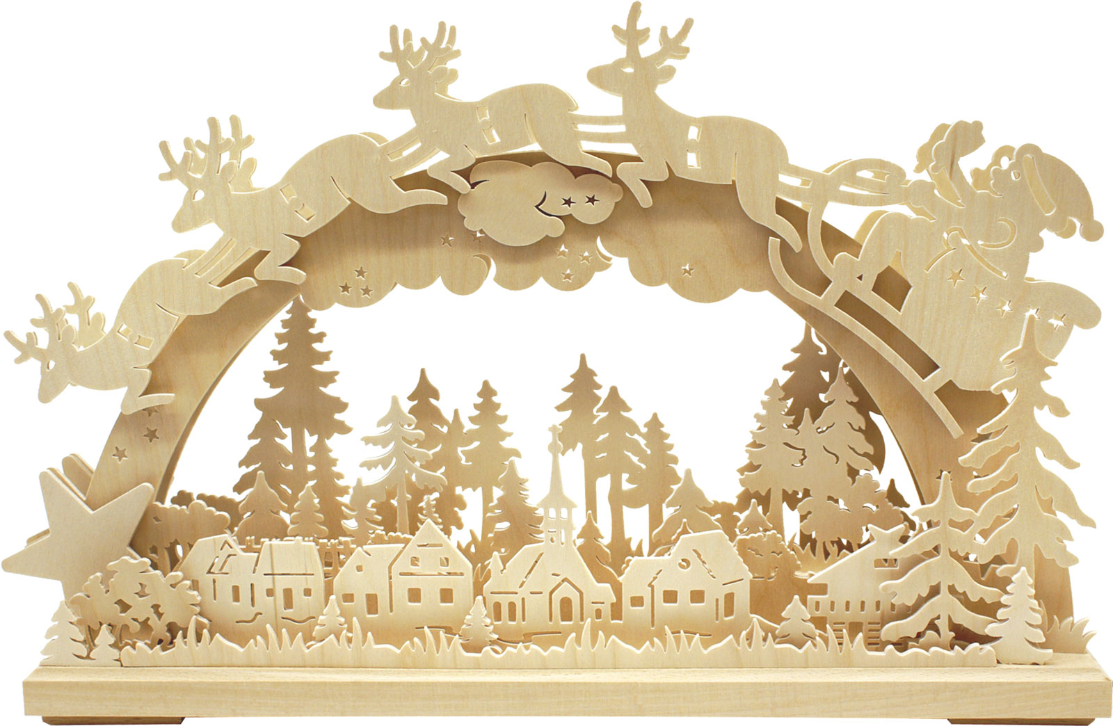 3D-Schwibbogen klein, Santa Claus 3D-Schwibbogen klein, Santa Claus