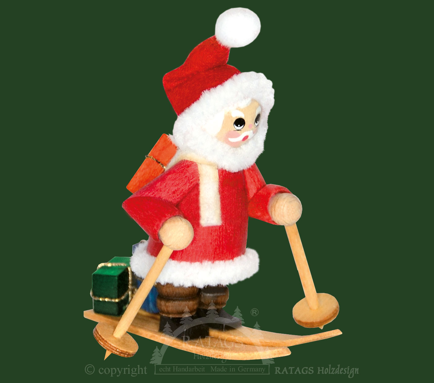 Figur, Weihnachtsmann auf Ski, 3 Pakete Figur, Weihnachtsmann auf Ski, 3 Pakete