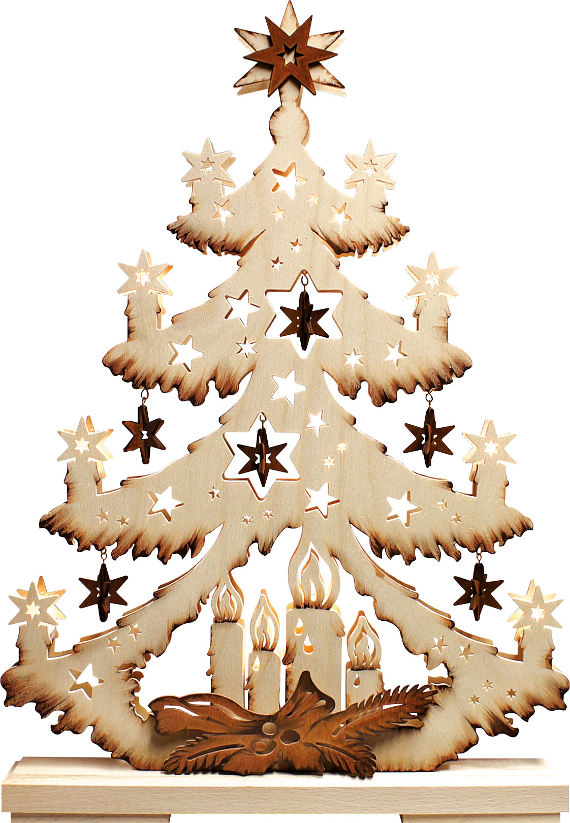 Tanne klein, 3D-Sterne, handbemalt braun handbemalt braun Tanne klein, 3D-Sterne, handbemalt braun handbemalt braun