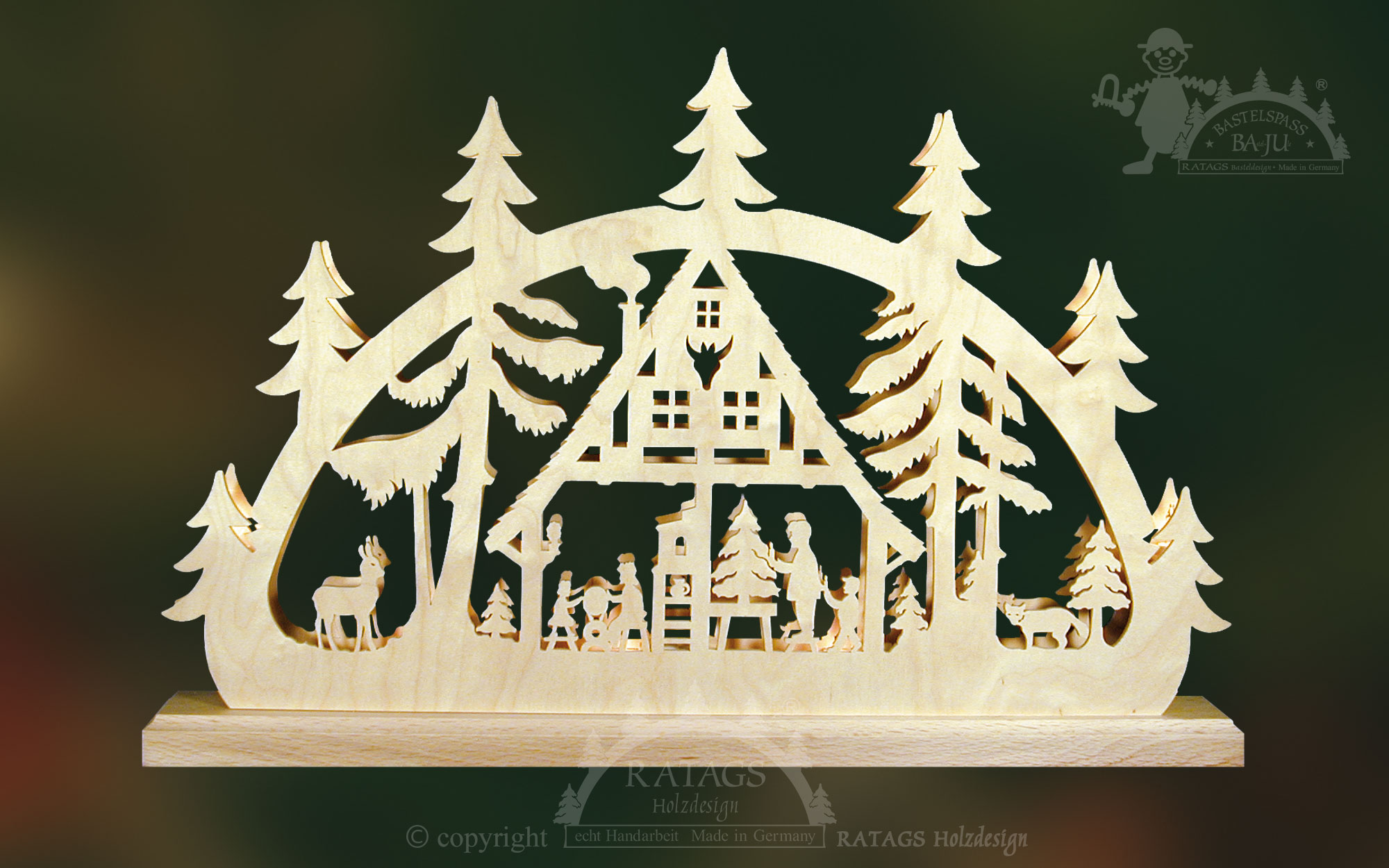 Schwibbogen zum selbst aussägen, klein, Weihnachtsstube Schwibbogen zum selbst aussägen, klein, Weihnachtsstube