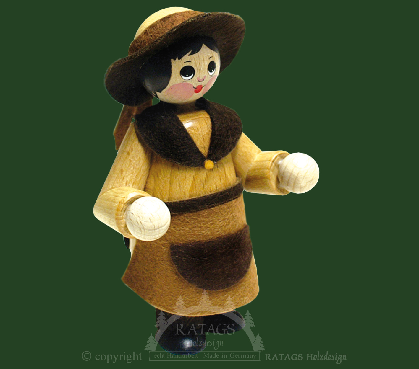 Figur groß, Mädchen mit Hut Figur groß, Mädchen mit Hut