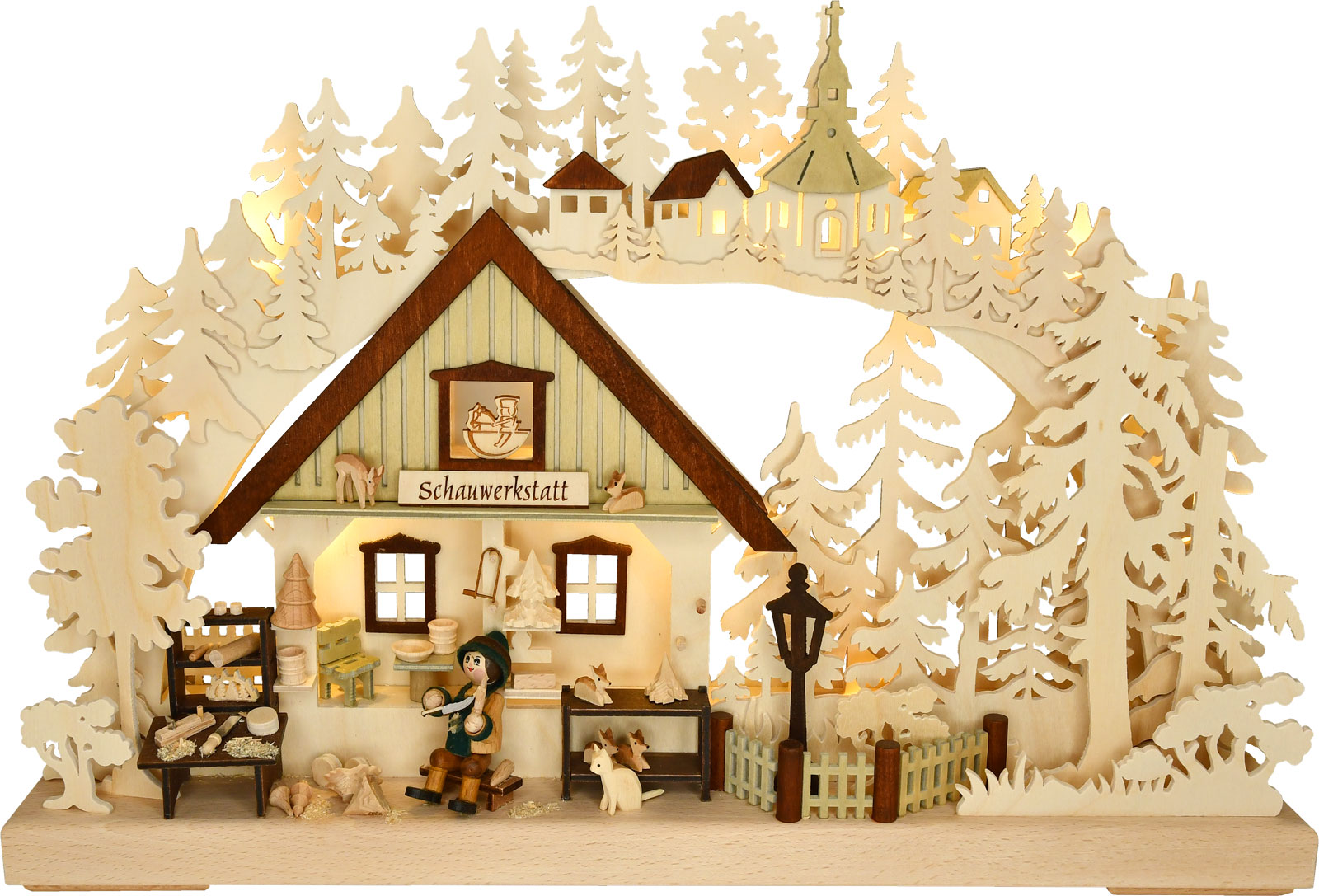 3D-Schwibbogen klein, Schnitzerei Voll-USB 3D-Schwibbogen klein, Schnitzerei Voll-USB