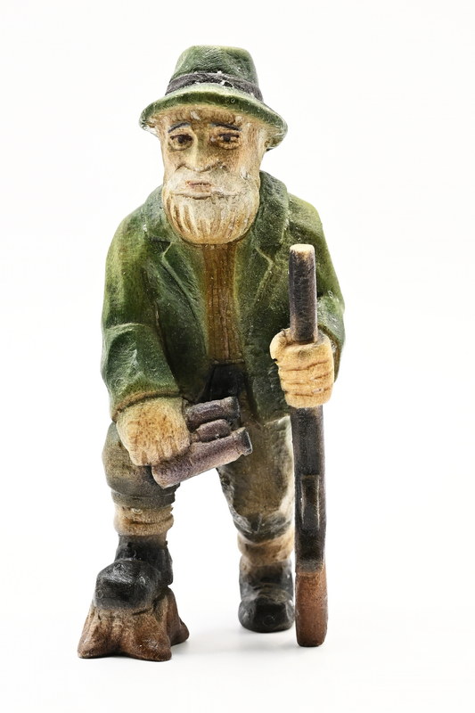 Jäger, Flinte, Fernglas, coloriert 90 mm Jäger, Flinte, Fernglas, coloriert 90 mm