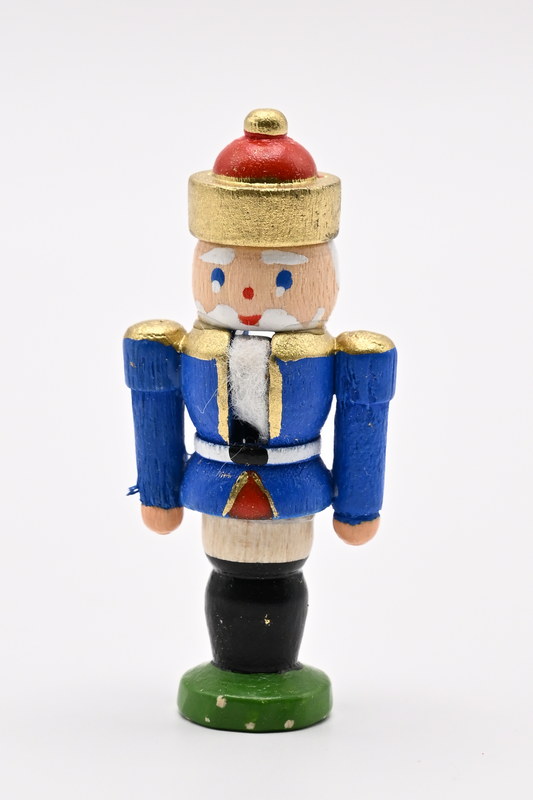 Nussknacker, Miniaturkönig blau, H 4,5cm Nussknacker, Miniaturkönig blau, H 4,5cm