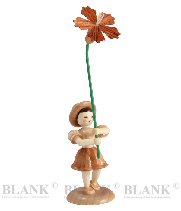 Blumenkind mit Nelke, natur H 12 cm