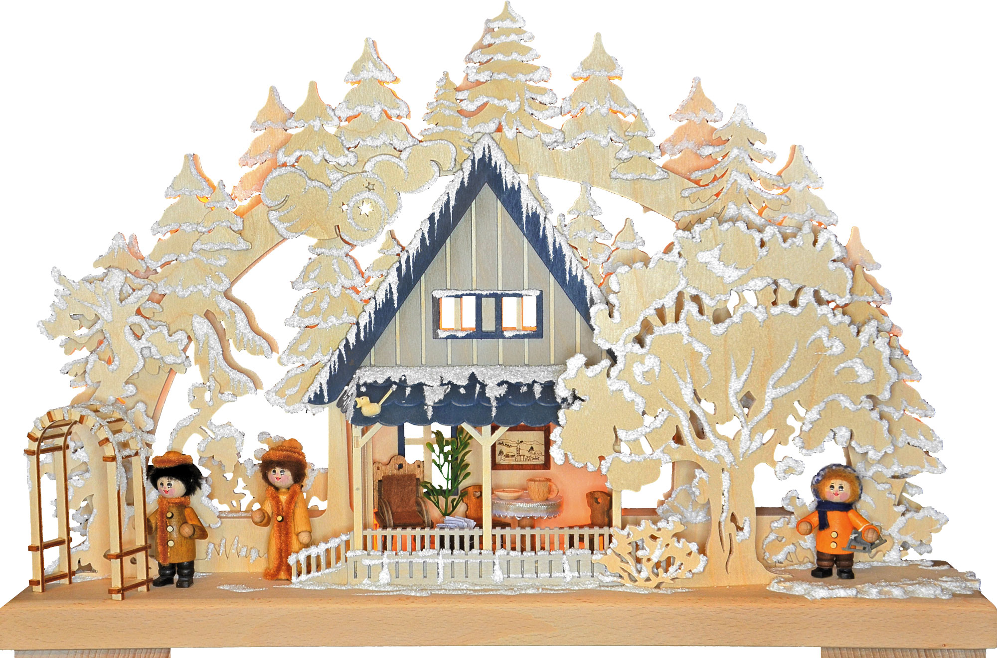 3D-Schwibbogen kl., Winteranfang, Raureif 3D-Schwibbogen kl., Winteranfang, Raureif