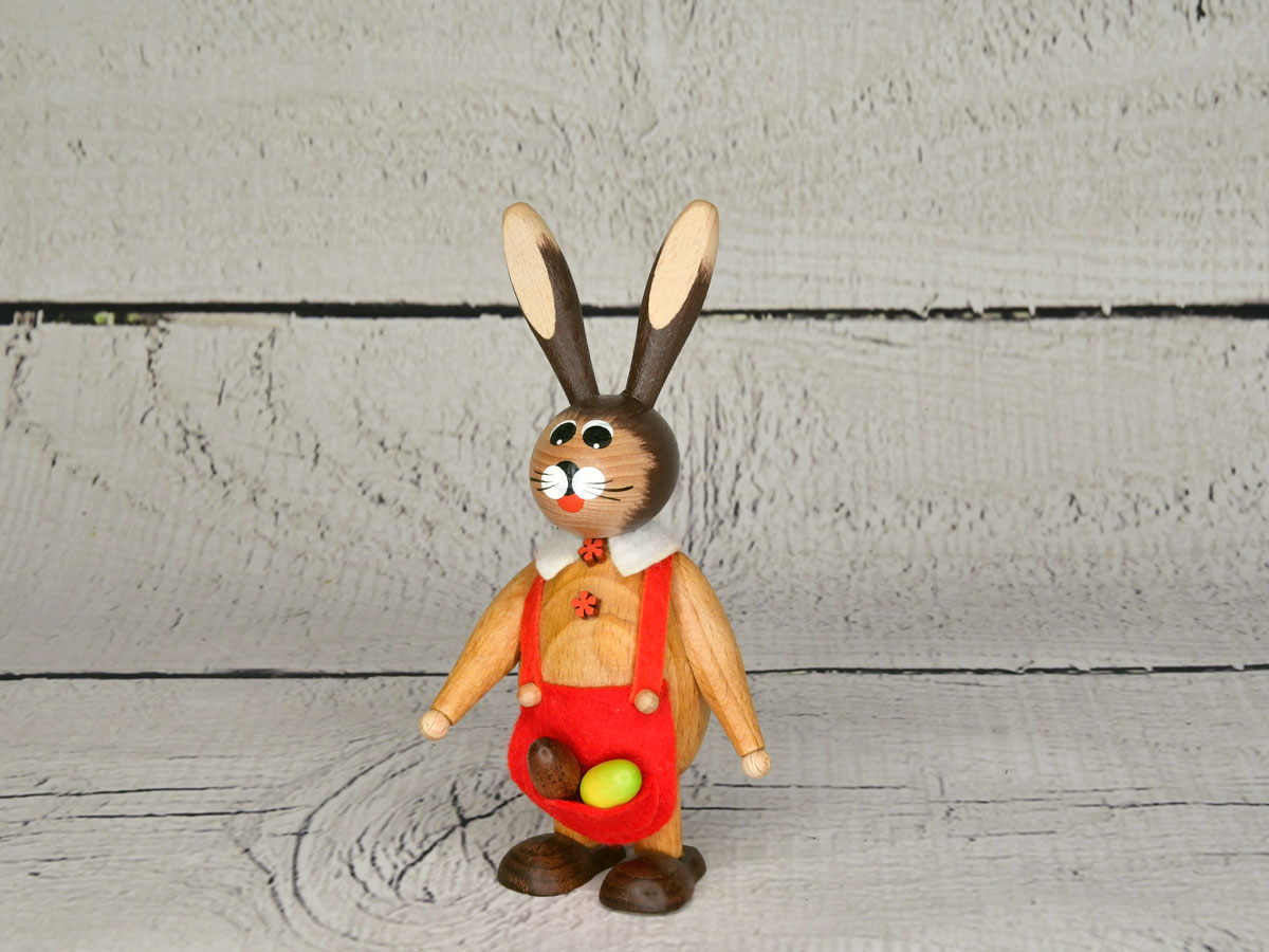 Knuffelhase, rote Schürze Knuffelhase, rote Schürze