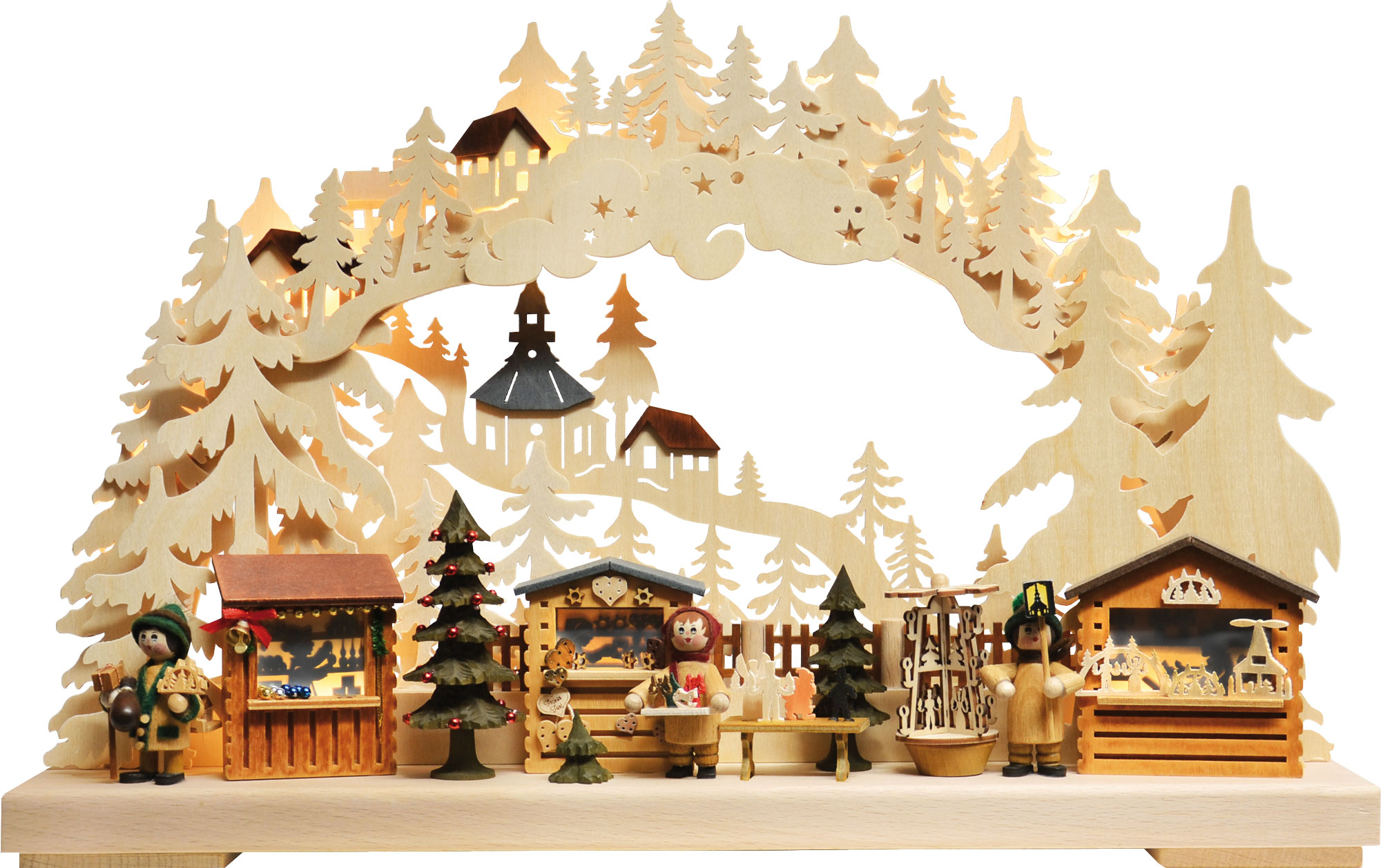 3D-Schwibbogen klein, Seiffener Weihnachtsmarkt 3D-Schwibbogen klein, Seiffener Weihnachtsmarkt