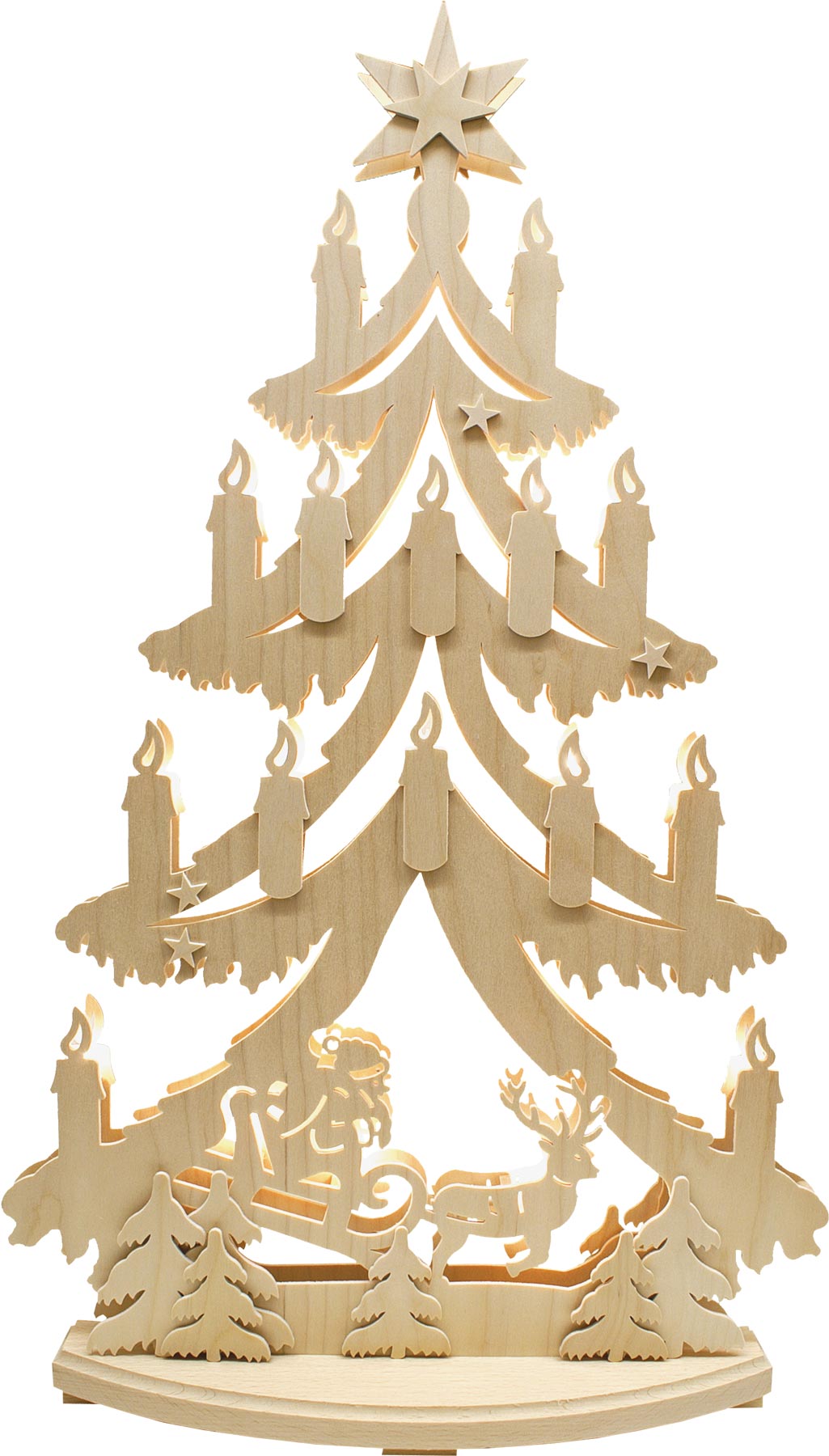 Tanne groß, Weihnachtsmann, Rentier Tanne groß, Weihnachtsmann, Rentier