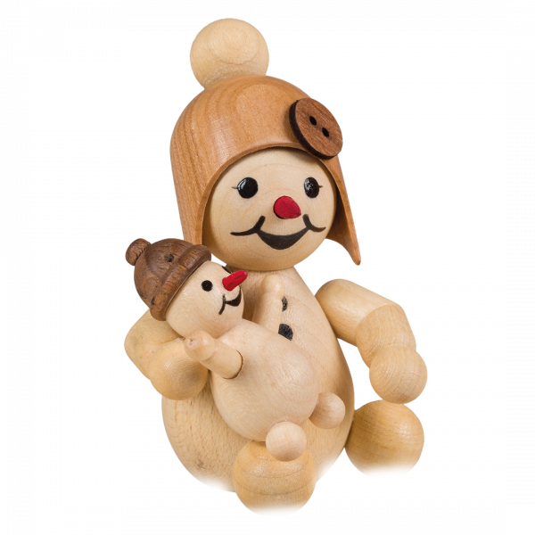 Schneemädchen mit Puppe ohne Sockel 7 cm Schneemädchen mit Puppe ohne Sockel 7 cm
