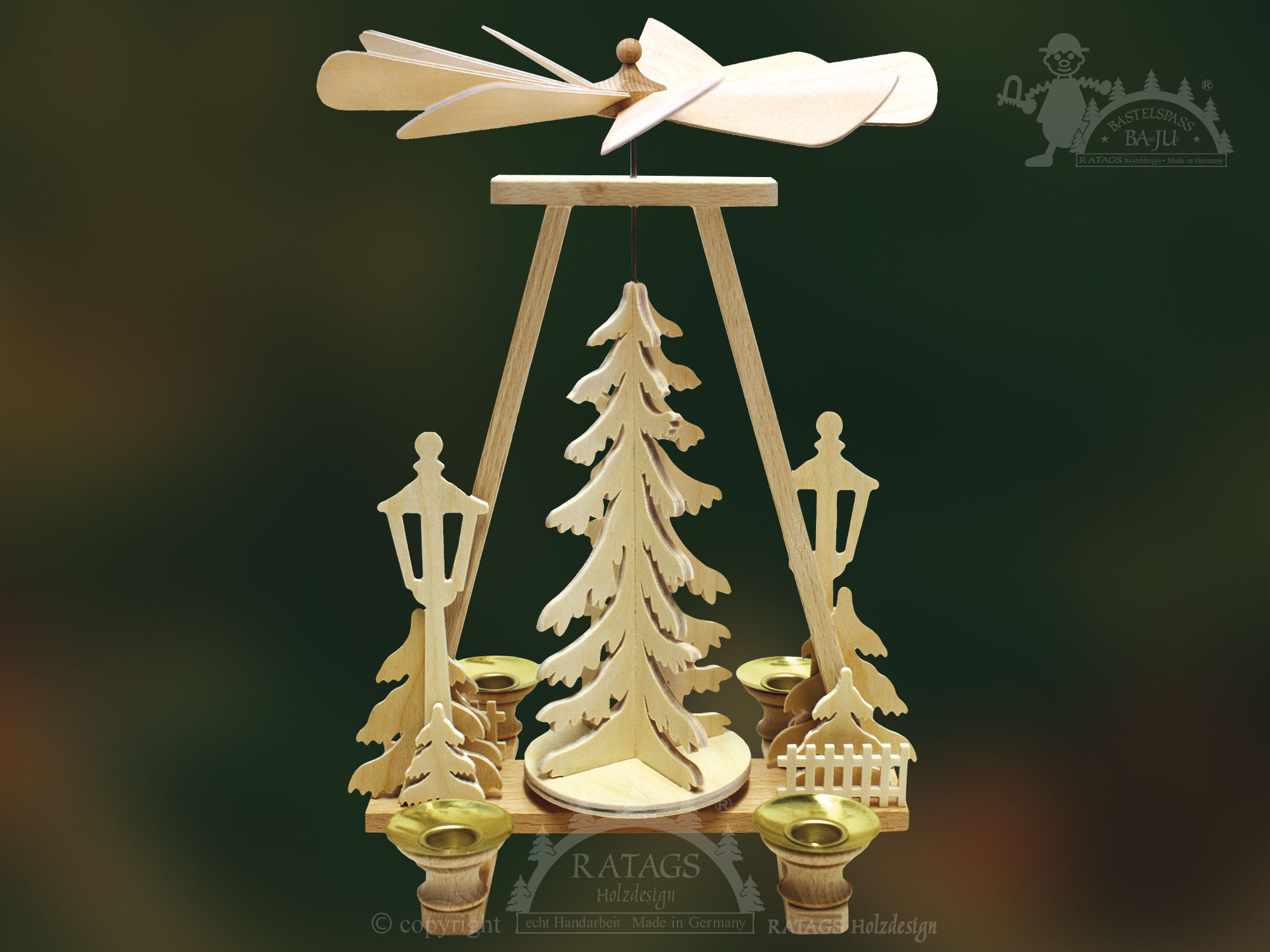 Bastelset, Trapezpyramide, Mittelbaum, gesägt Bastelset, Trapezpyramide, Mittelbaum, gesägt