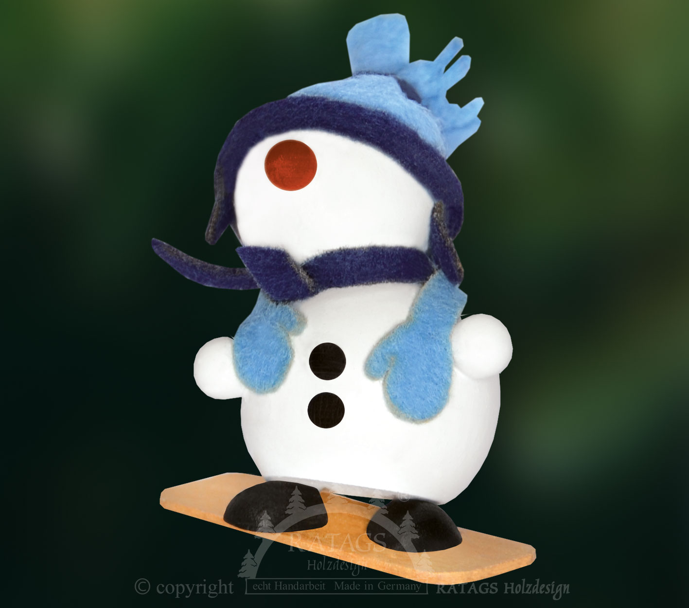 Molli, Junge Linie, Schneemann auf Snowb blaue Mütze Molli, Junge Linie, Schneemann auf Snowb blaue Mütze