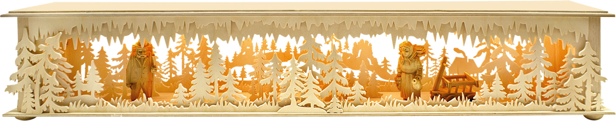 Raumleuchte groß, Gebirge/Wald, 2 2 Figuren, Leiterwagen Raumleuchte groß, Gebirge/Wald, 2 2 Figuren, Leiterwagen