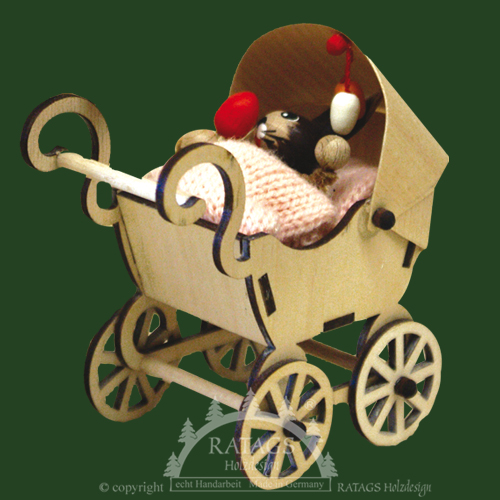 Kinderwagen mit Hasenbaby