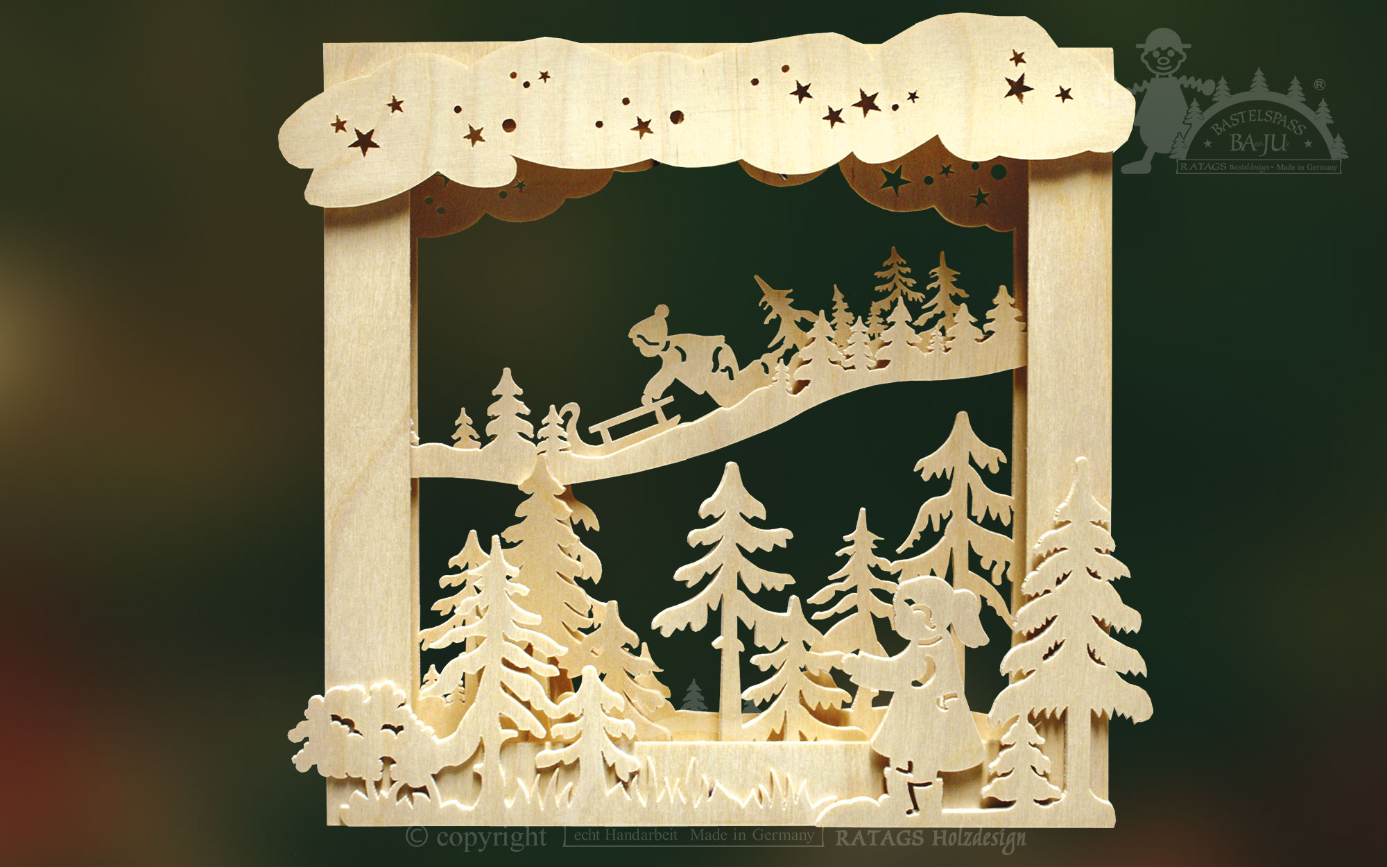 3D-Bilderrahmen zum Basteln,Winter 3D-Bilderrahmen zum Basteln,Winter