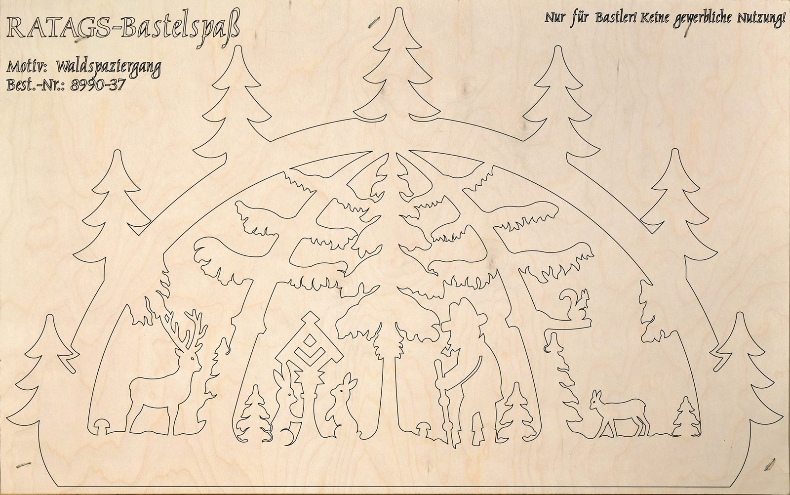 2 Motivsperrholzplatten, Selbstaussägen Schwibbogen, klein, Waldspaziergang 2 Motivsperrholzplatten, Selbstaussägen Schwibbogen, klein, Waldspaziergang