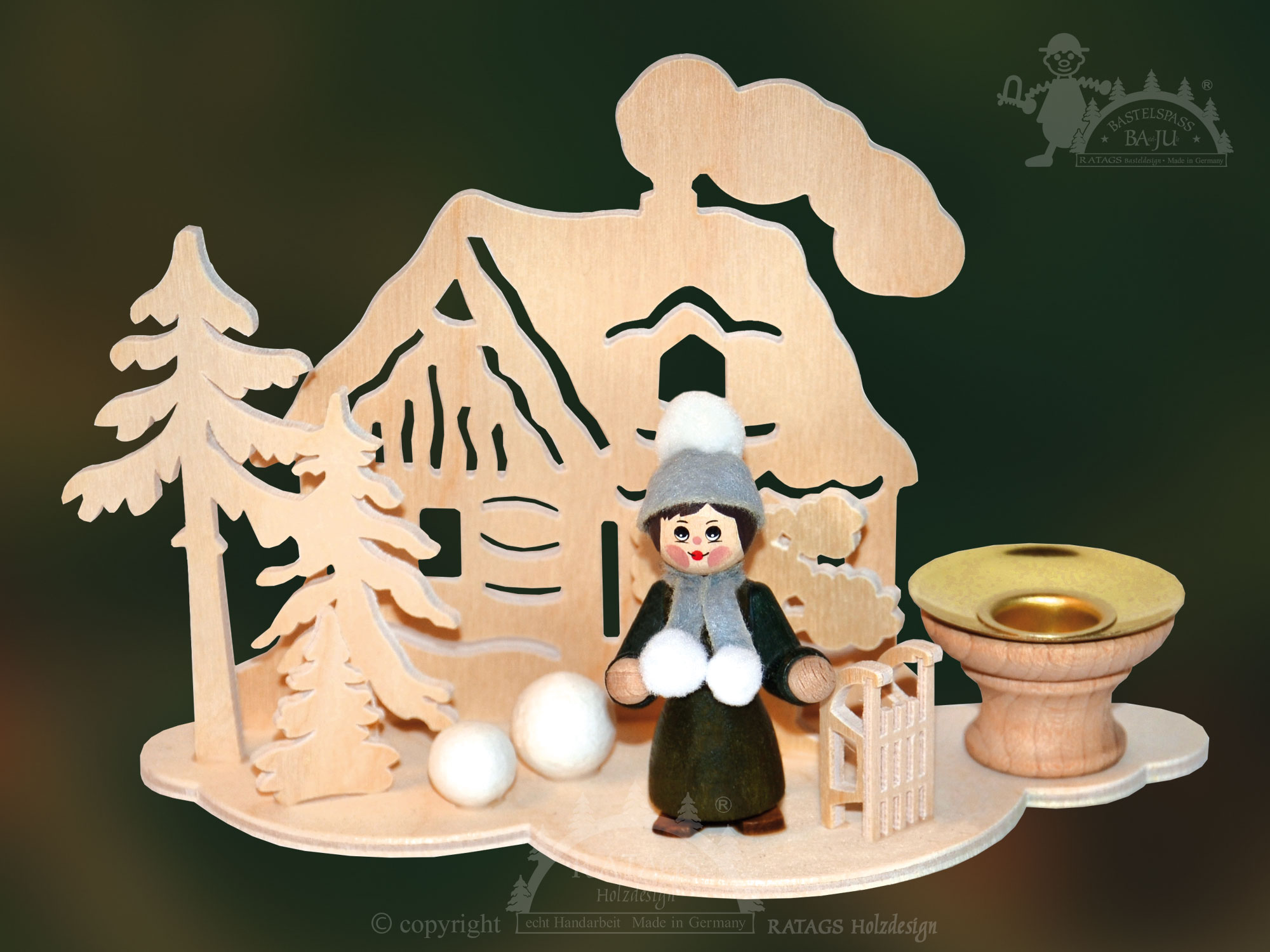 Tischschmuck zum Basteln, Wolke Haus
