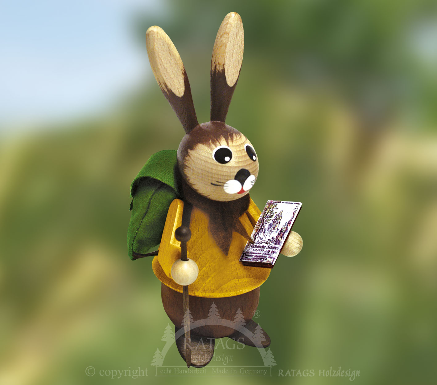 Knuffi Hase, Wanderer mit Rucksack un Knuffi Hase, Wanderer mit Rucksack un