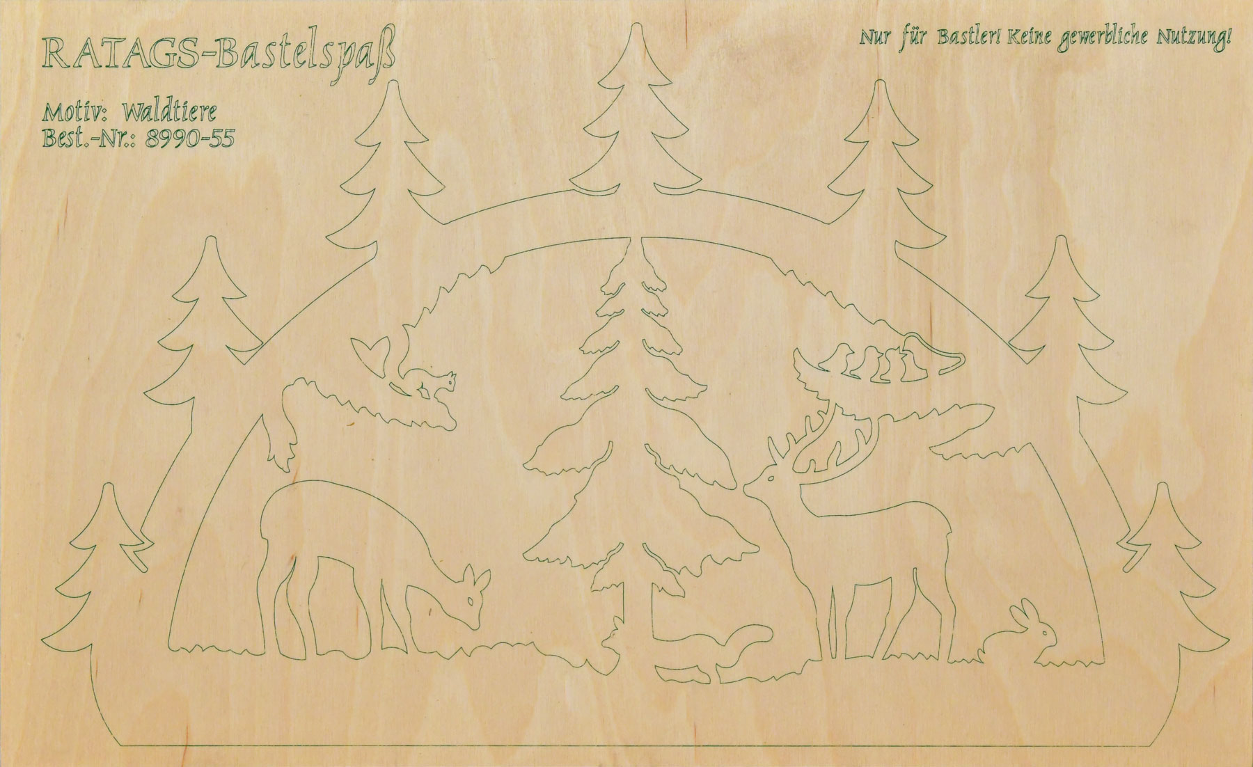 Schwibbogen zum Basteln, klein, Waldtiere Schwibbogen zum Basteln, klein, Waldtiere