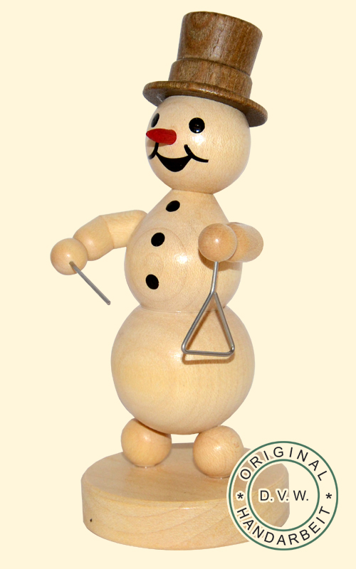 Schneemannmusikant "Triangel" Sockel 12 cm Schneemannmusikant "Triangel" Sockel 12 cm