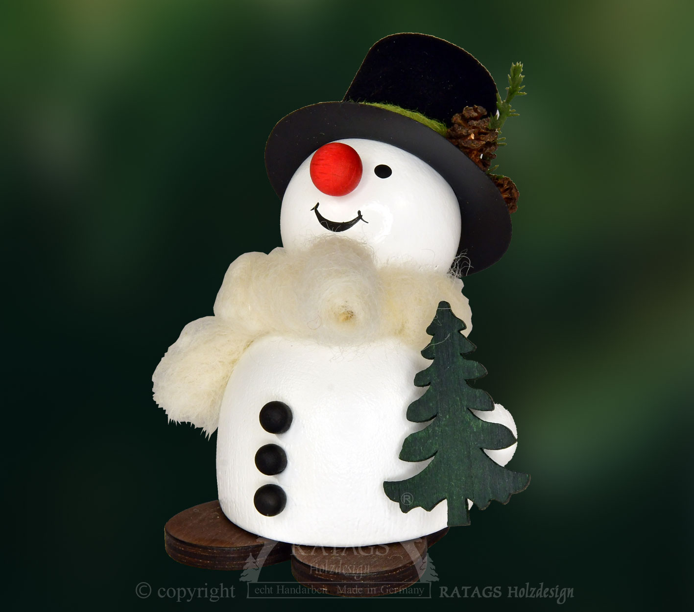 Moppel-Schneemann mit Tanne Moppel-Schneemann mit Tanne