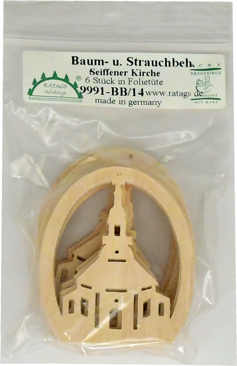 Minibild Seiff.Kirche, 6 Stck. Folietüt Minibild Seiff.Kirche, 6 Stck. Folietüt