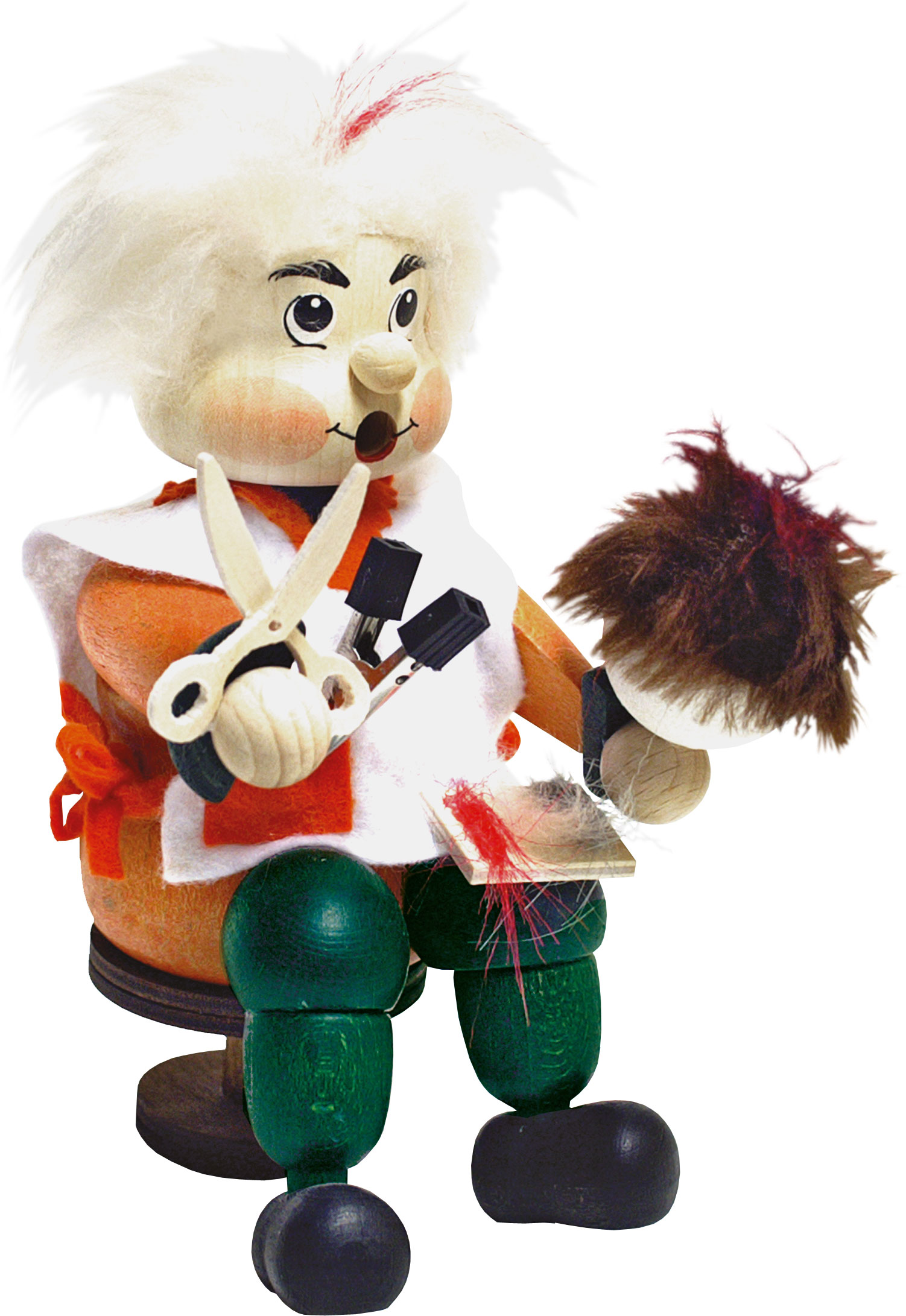 Räuchermännchen, Friseuse Kantenhocker Räuchermännchen, Friseuse Kantenhocker