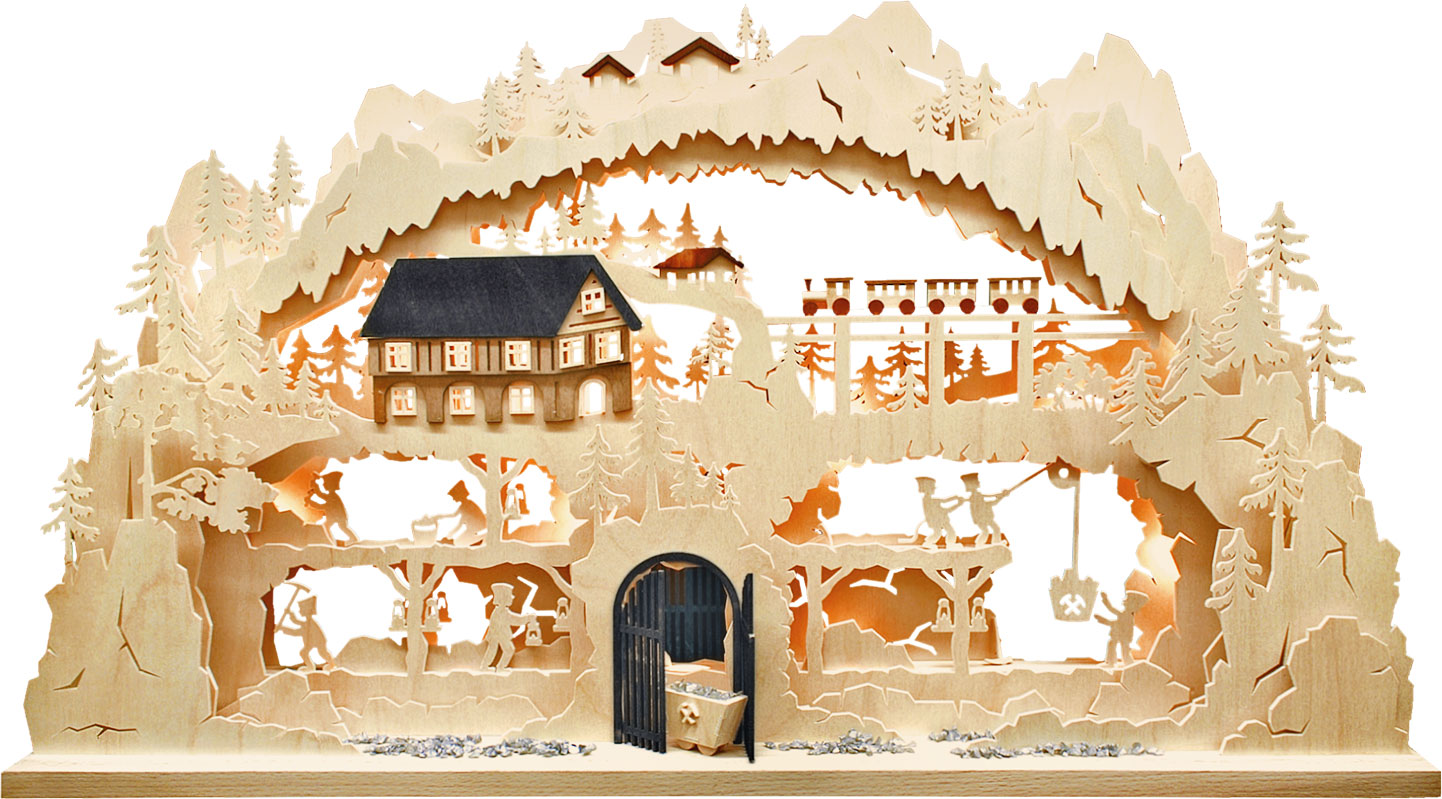 3D-Schwibbogen groß, Bergbau