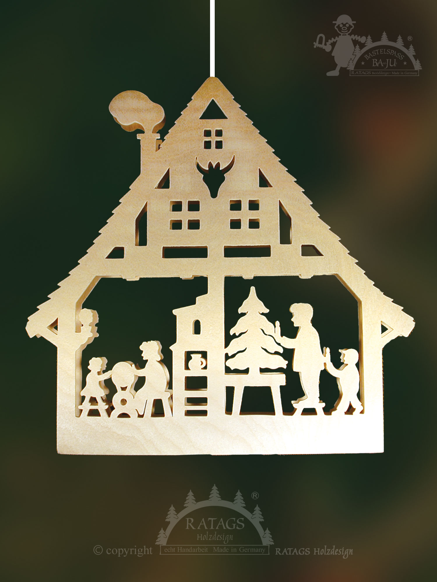 Fensterbild, beleuchtet, zum Basteln, Puppenstube, Selbstmontage Fensterbild, beleuchtet, zum Basteln, Puppenstube, Selbstmontage