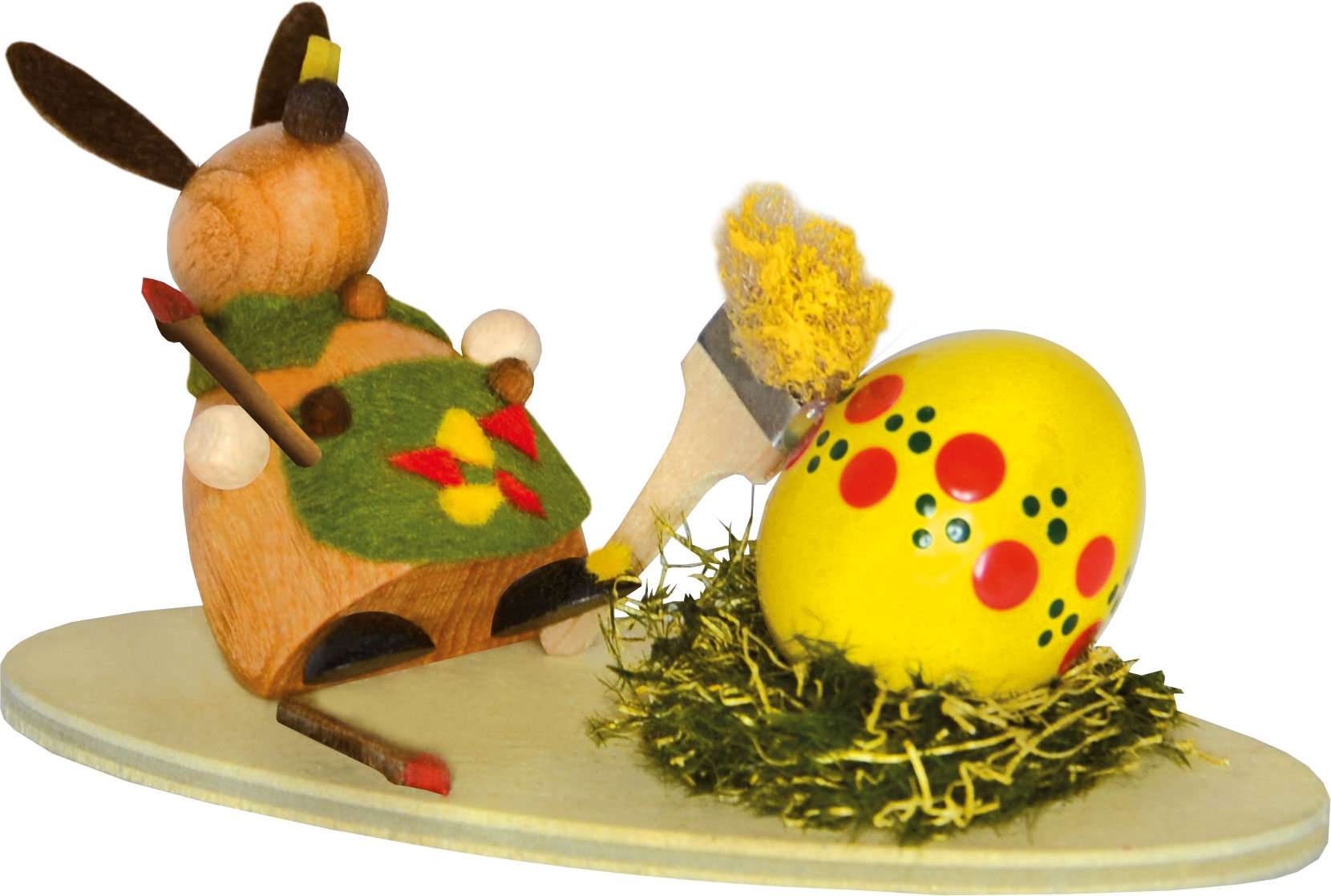 Häschen Eiermaler, Osternest - gelbes Ei Häschen Eiermaler, Osternest - gelbes Ei